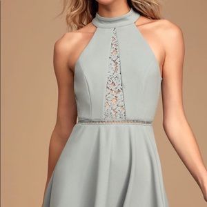 ICEY BLUE MINI DRESS